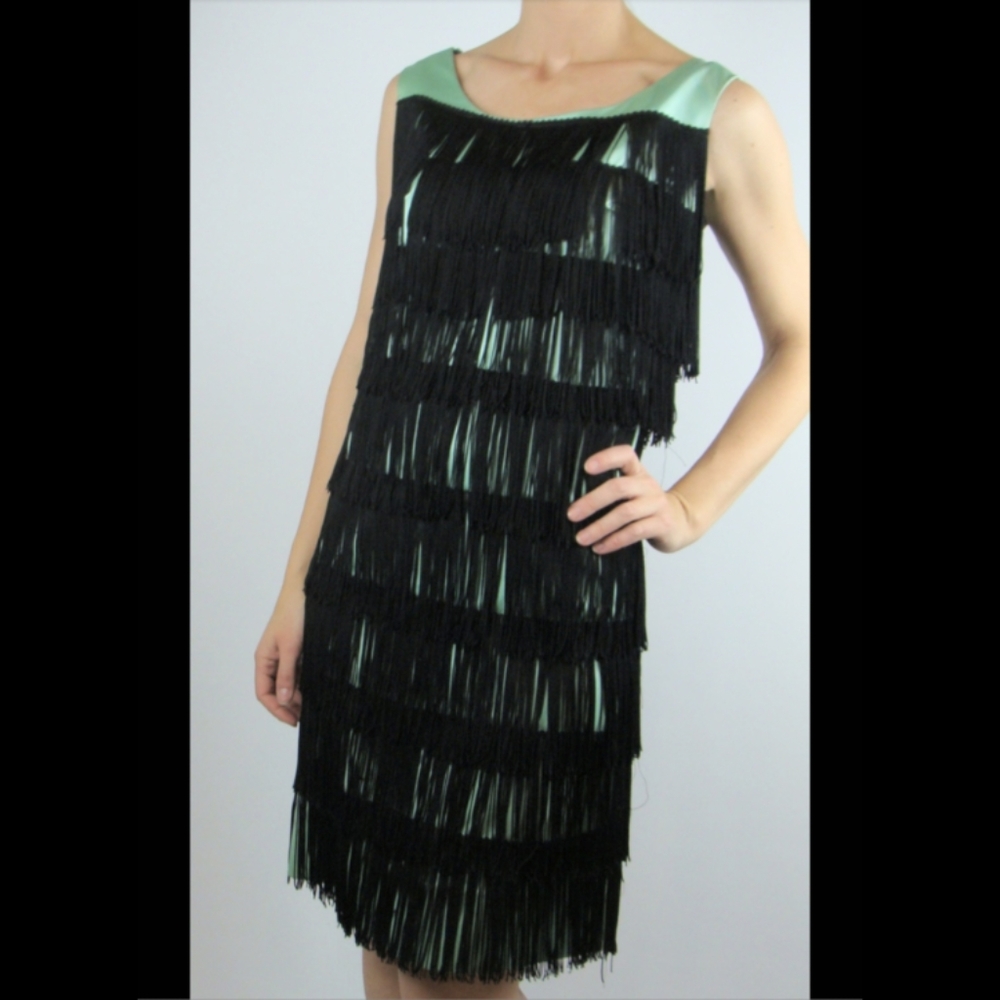 1960's mint FRINGE GOGO DRESS 60's mini XS